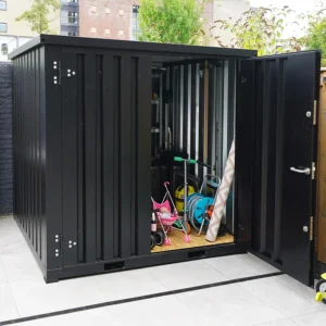 Container Desmontável Preto 2x2m com Porta Dupla